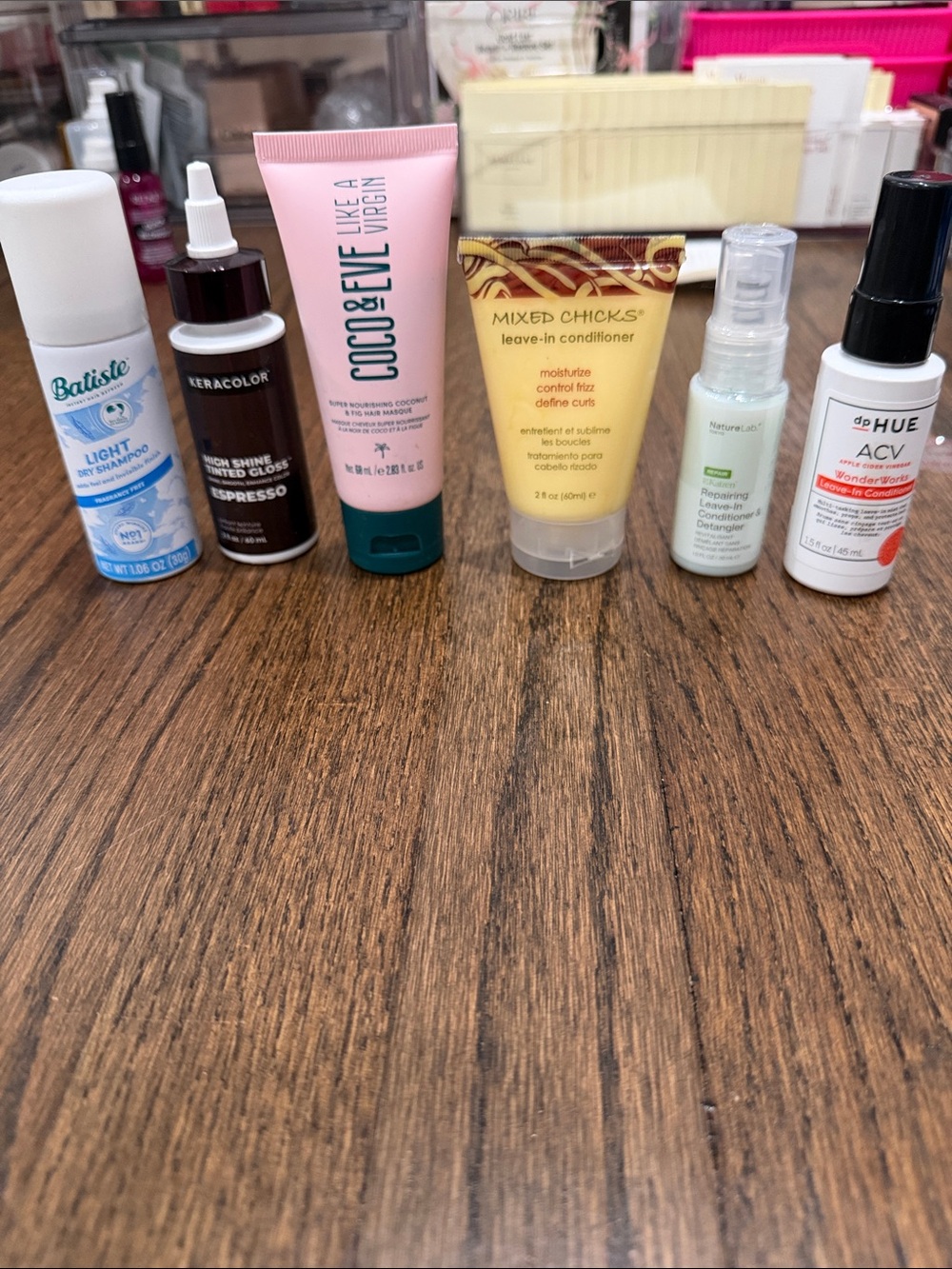 Bundle of 6 travel size hair treatment products
